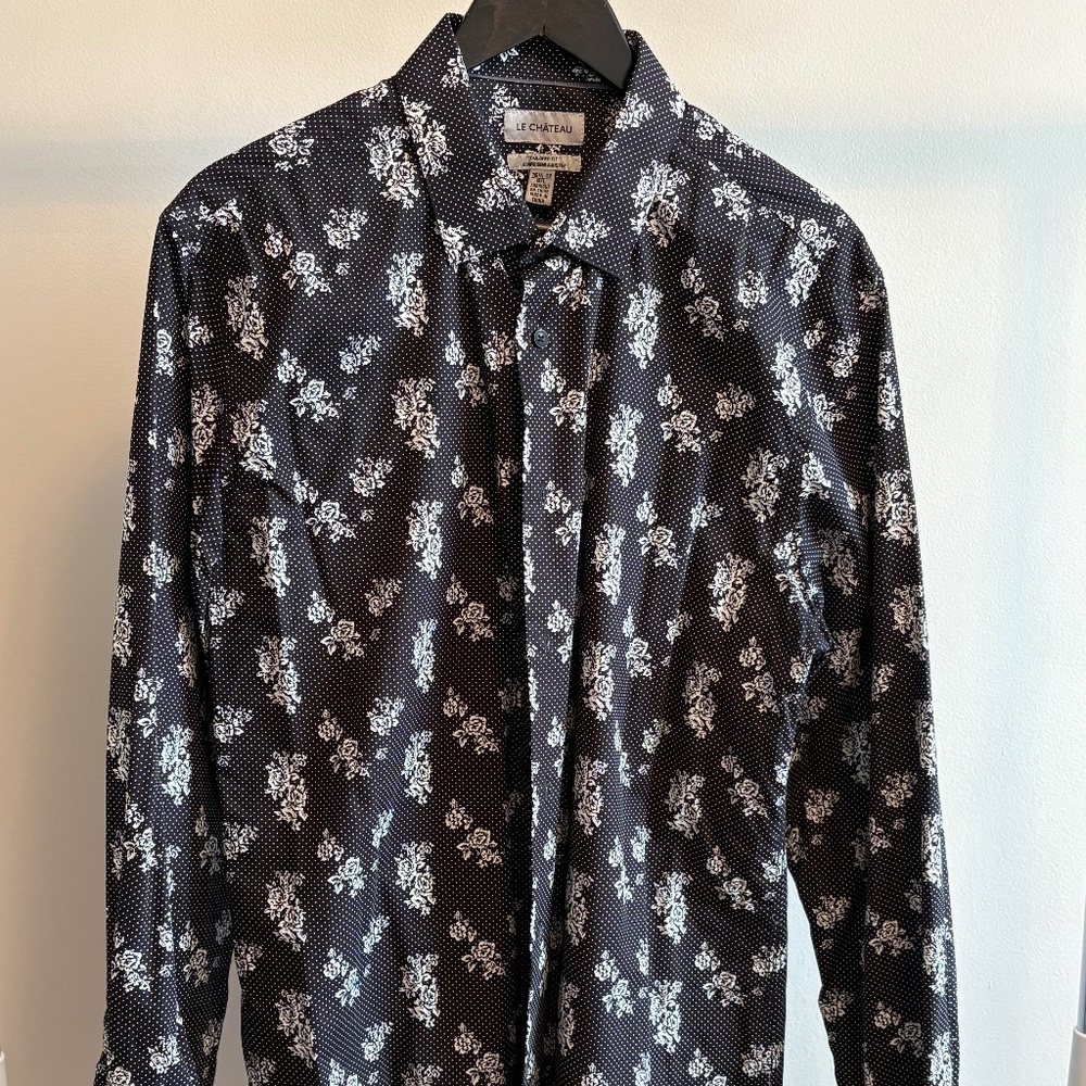 Men's Le Chateau Patterned Long Sleeve Shirt